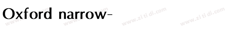 Oxford narrow字体转换